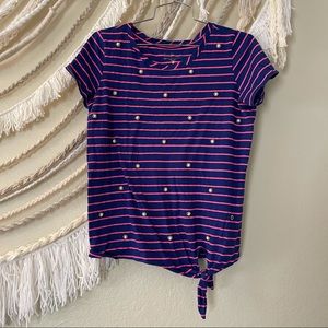 Iilly Pulitzer stripped top with tie